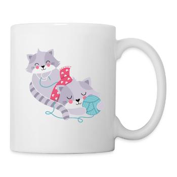 Chats à tubercule laineux - Mug blanc - blanc - Droite