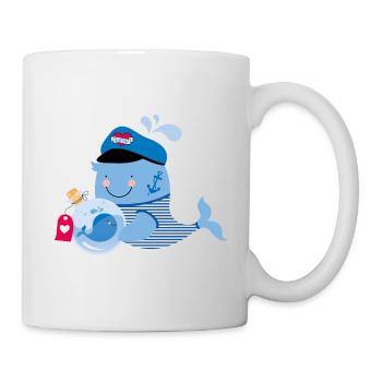 Baleines - Mug blanc - blanc - Droite