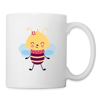 abeille mignonne - Mug blanc - blanc - Droite