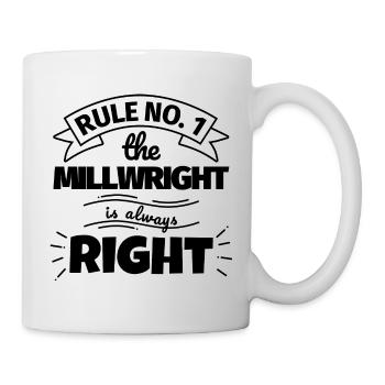MILLWRIGHT lustiges Geschenk - Tasse - Weiß - Rechts