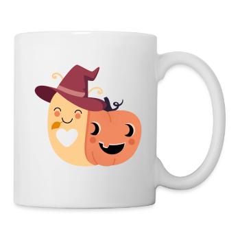 Snail with pumpkin house - Mug - white - Right
