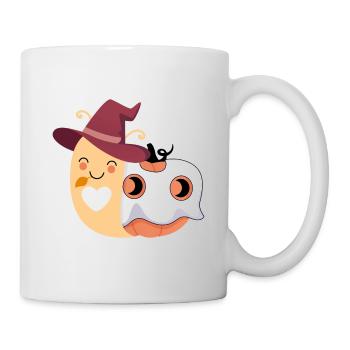 Snail with pumpkin house - Mug - white - Right