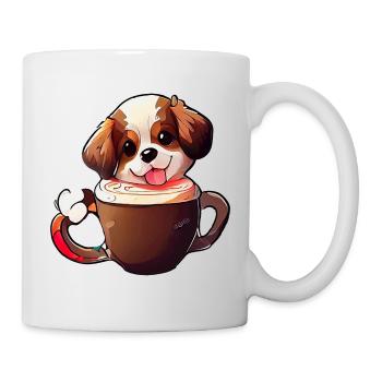 Show your love for dogs and coffee - Mug - white - Right