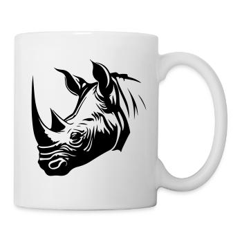 Rhino Animal Silhouette - Mug - white - Right