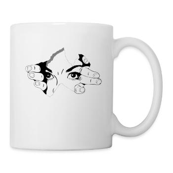 Black and white eyes - Mug - white - Right