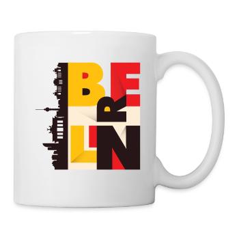 Berlin Skyline Germany City Black Red Gold - Mug - white - Right
