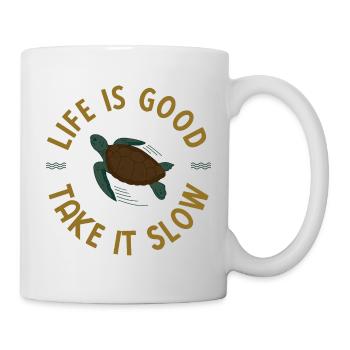 Schildkröten - Tasse - Weiß - Rechts