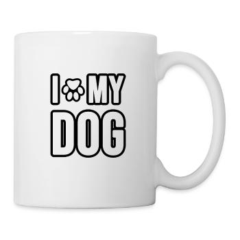 I love my Dog or Cat. I love my dog or m - Mug - white - Right