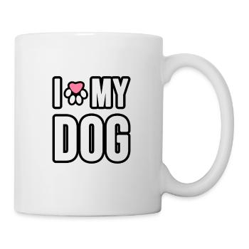 I love my Dog or Cat. I love my dog or m - Mug - white - Right