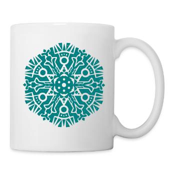 mandala maya pattern - Tasse - Weiß - Rechts