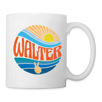 Walter Chemise Vintage Coucher de soleil Walter Groovy Tie Dye - Mug blanc - blanc - Droite