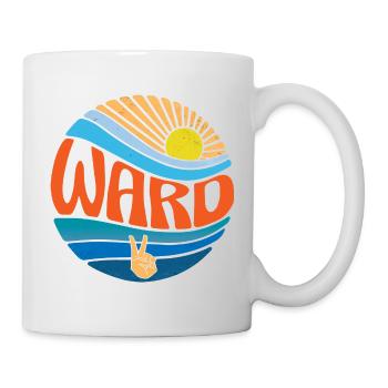 Ward chemise Vintage coucher de soleil Ward Groovy Tie Dye - Mug blanc - blanc - Droite