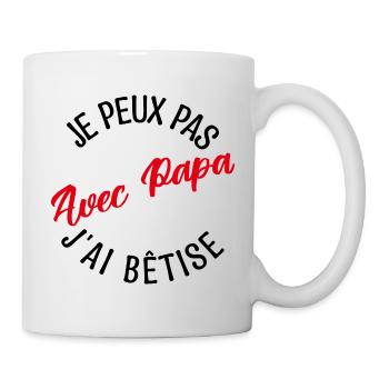Cadeau papa. cadeau père. cadeau papa de l'année. - Mug blanc - blanc - Droite