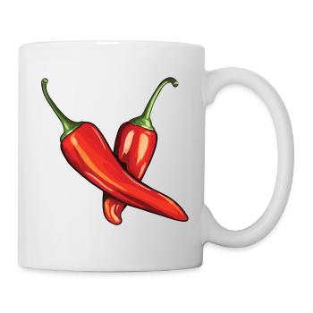 Hot Red Chili Pod Jalapenos Mexique Chaud - Mug blanc - blanc - Droite