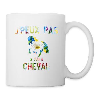 J Peux Pas J ai cheval - Mug blanc - blanc - Droite