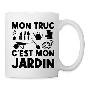 Mon truc c'est mon jardin - Mug blanc - blanc - Droite