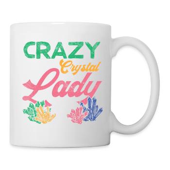 Verrückte Kristall-Dame - Tasse - Weiß - Rechts