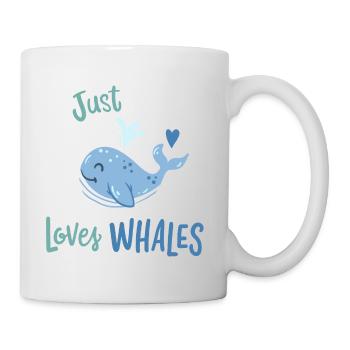 Ich liebe Wale einfach wahnsinnig - Tasse - Weiß - Rechts