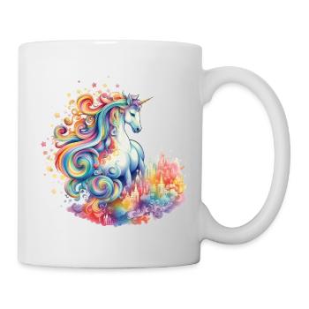 Une licorne veille sur la ville - Mug blanc - blanc - Droite