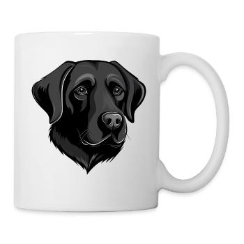 Labrador Retriever noir - Mug blanc - blanc - Droite