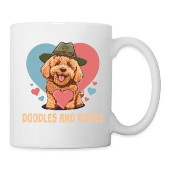 Doodles And Books Goldendoodle Dad Doodle Mama - Mug - white - Right