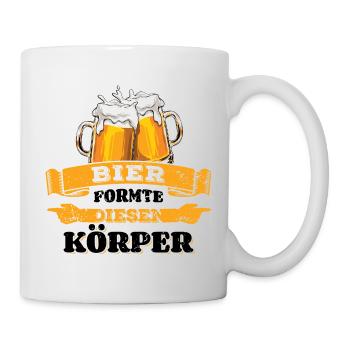 Bier formte diesen Körper Biertrinker - Männertag - Tasse - Weiß - Rechts