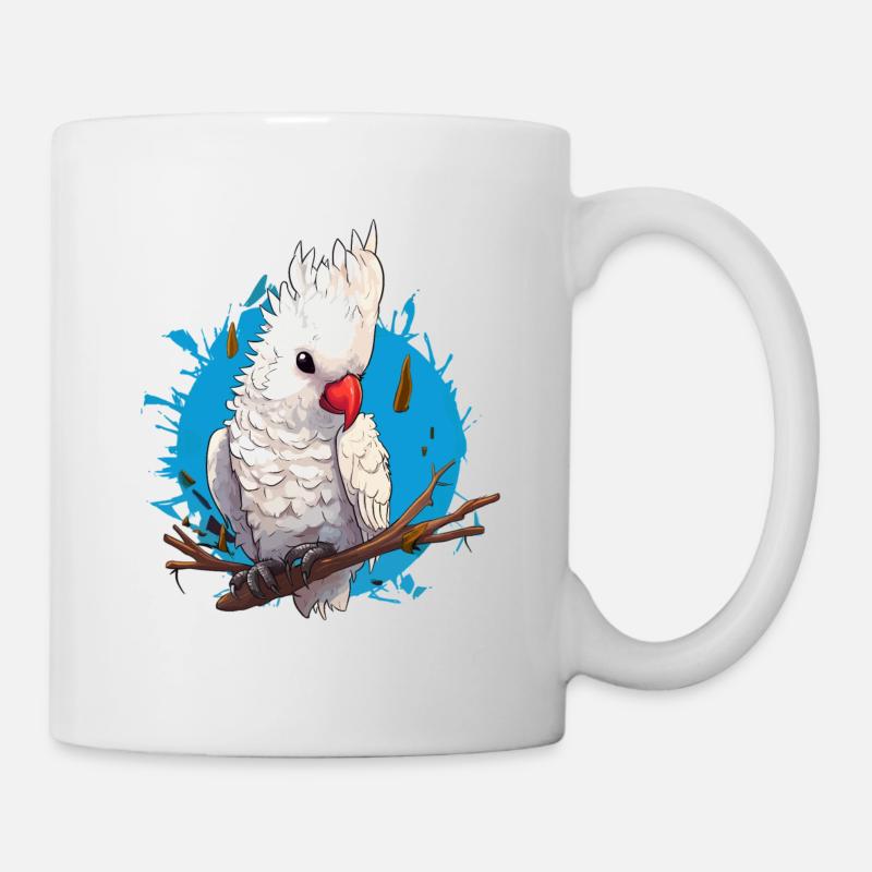 Vogel Kakadu - Tasse - Weiß