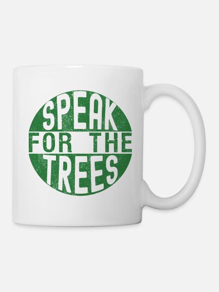 Parlez au nom des arbres Jour de la Terre Sauvez la Terre - Mug blanc - blanc