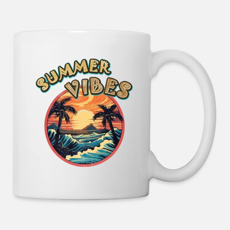 Sommer-Vibes - Tasse - Weiß