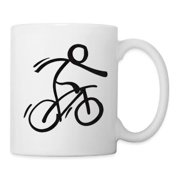 Cyclists Cycling Race - Mug - white - Right
