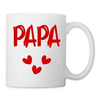 ALLES GUTE ZUM GEBURTSTAG, PAPA. PAPA. VATERTAG. ALLES GUTE ZUM GEBURTSTAG! - Tasse - Weiß - Rechts
