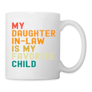 Humour drôle Ma belle-fille est ma préférée - Mug blanc - blanc - Droite