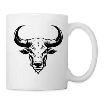 Bull Animal Head Skeleton Bull - Mug - white - Right