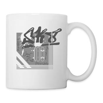 Skating style sk8 skateboard - Tasse - Weiß - Rechts