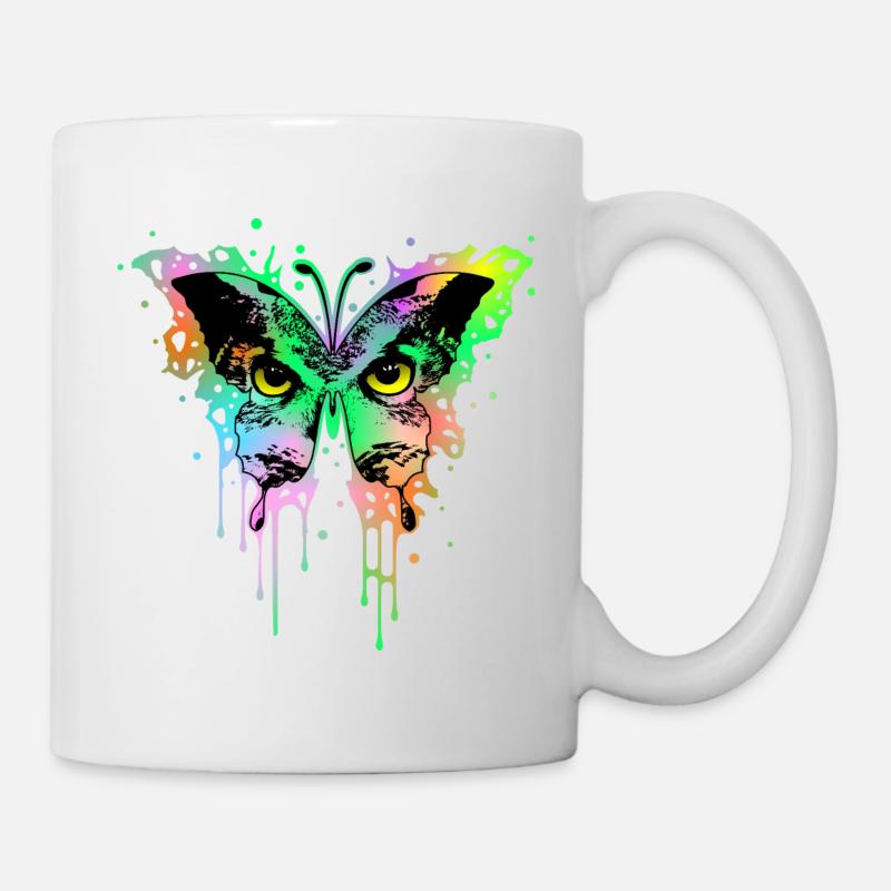 Eulenschmetterling 1 - Tasse - Weiß
