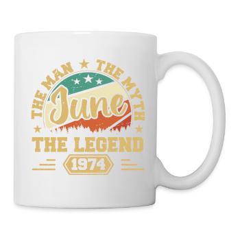 June 1974 The Man, The Myte, The legend, June 1974 - Tasse - Weiß - Rechts