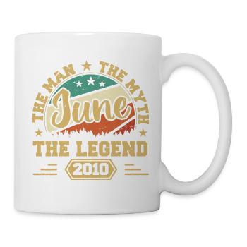 June 2010 The Man, The Myte, The legend, Juni 2010 - Tasse - Weiß - Rechts