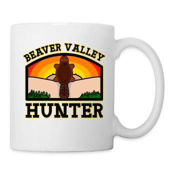 Beaver Valley Hunter Biber Tal Jäger Männer - Tasse - Weiß - Rechts