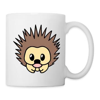 Tousled kawaii hedgehog - Mug - white - Right