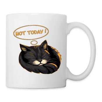 Funny Cat Design - Not Today Sleeping Cat - Mug - white - Right