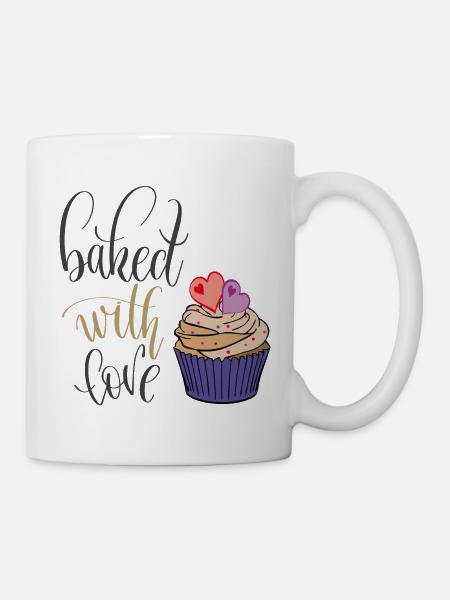 backen mit Liebe - Tasse - Weiß