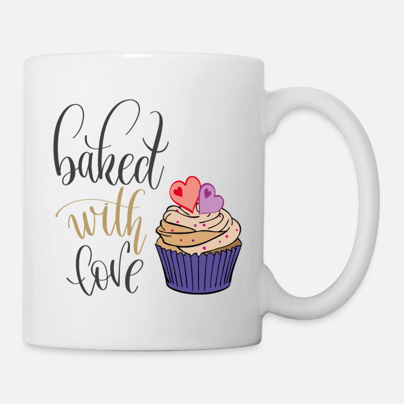 backen mit Liebe - Tasse - Weiß