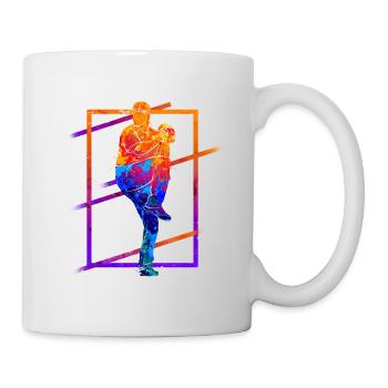 Baseball Baseball Player Vintage Colorful - Mug - white - Right