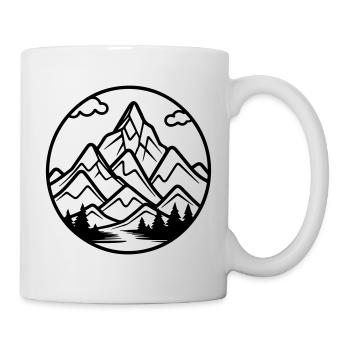 Berge Symbol Natur - Tasse - Weiß - Rechts
