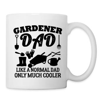 père jardinier comme un père normal seulement beaucoup - Mug blanc - blanc - Droite