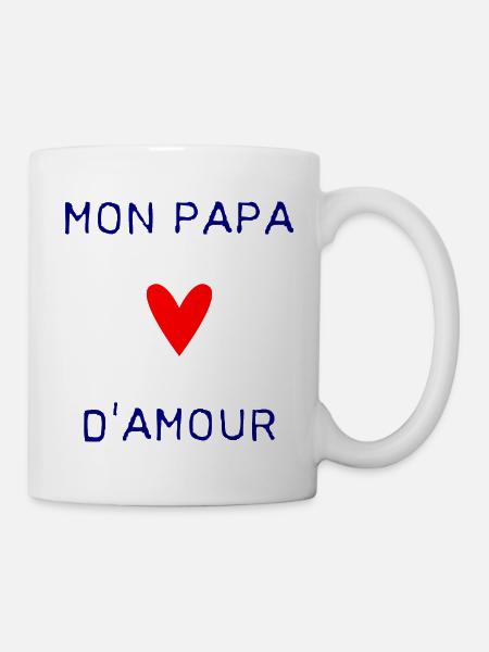 BONNE FÊTE PAPA. PAPA. FÊTE DES PÈRES. PÈRE - Mug blanc - blanc