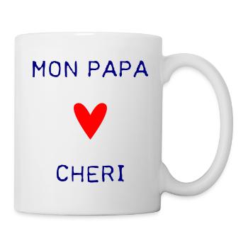 FÊTE DES PÈRES. BONNE FÊTE PAPA. PAPA. BONNE FÊTE - Mug blanc - blanc - Droite