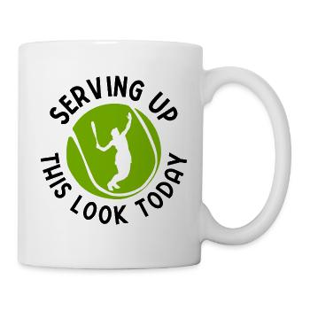 Tennisplatz Spruch Für Tennis - Tasse - Weiß - Rechts