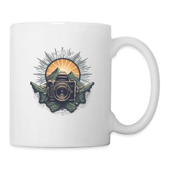 Cool retro camera logo - Mug - white - Right