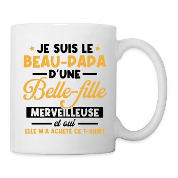 Beau-papa d'une belle-fille merveilleuse - Mug blanc - blanc - Droite